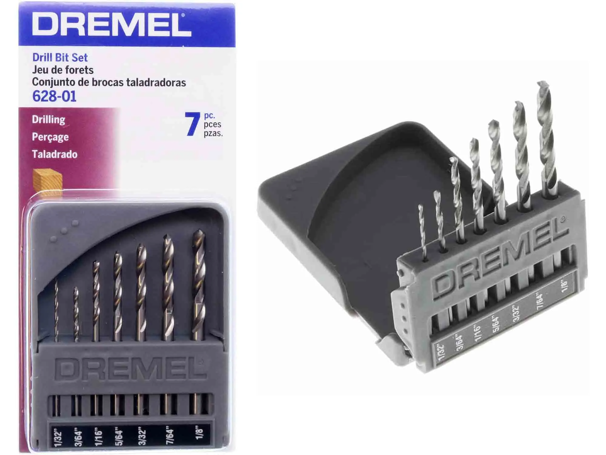 Dremel 628-01 Precision Drill Bit Set - 7pc