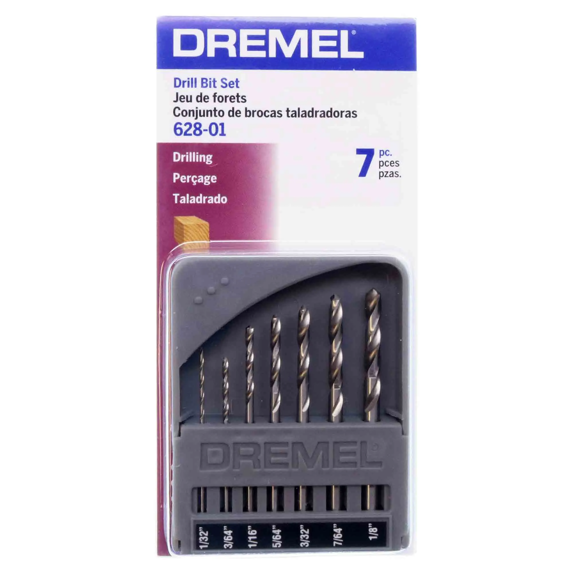 Dremel 628-01 Precision Drill Bit Set - 7pc