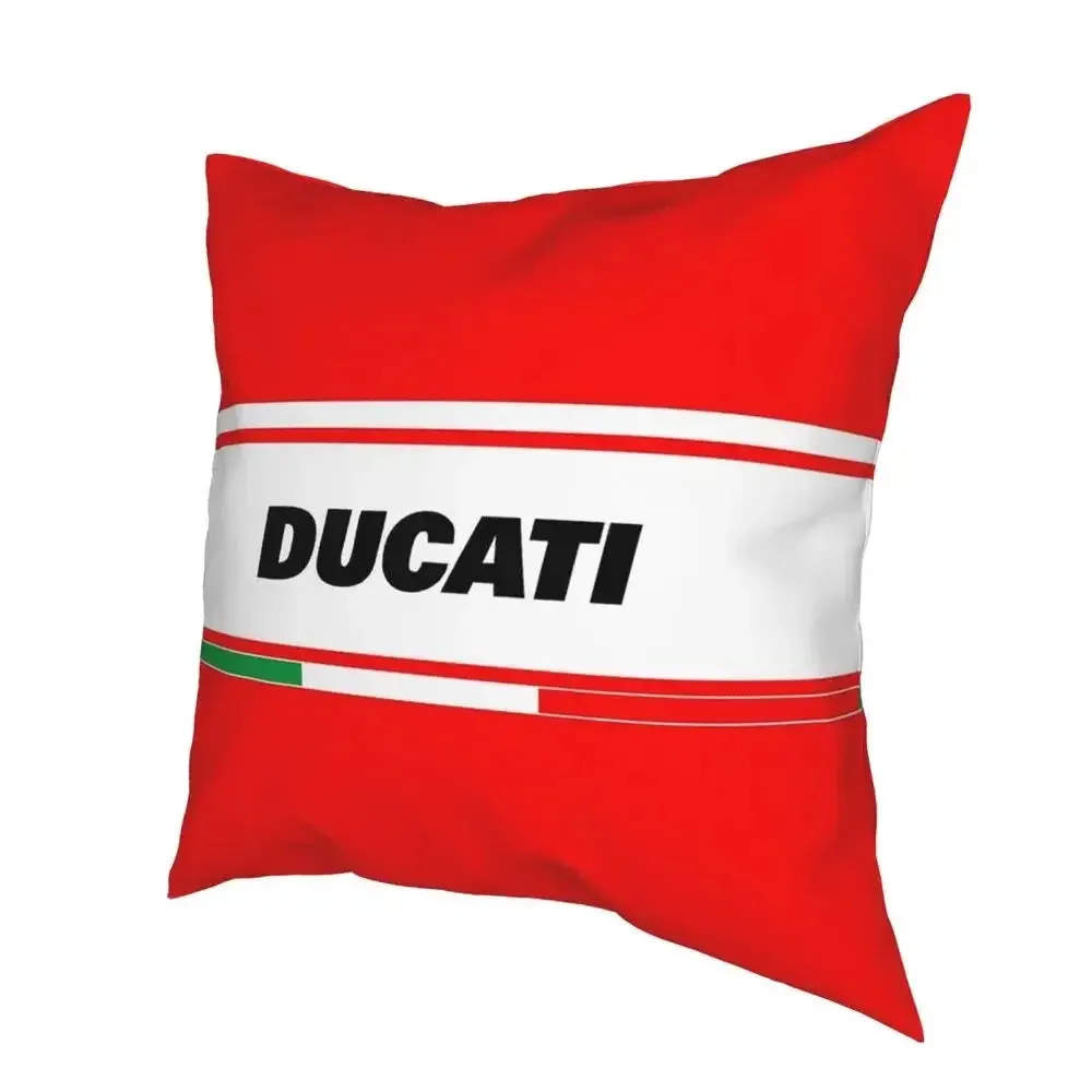 DUCATI-Inspired Italy Square Pillowcase, Cushion Cover, Classic Pillow Cover, Throw Pillow Cover, Home Decor