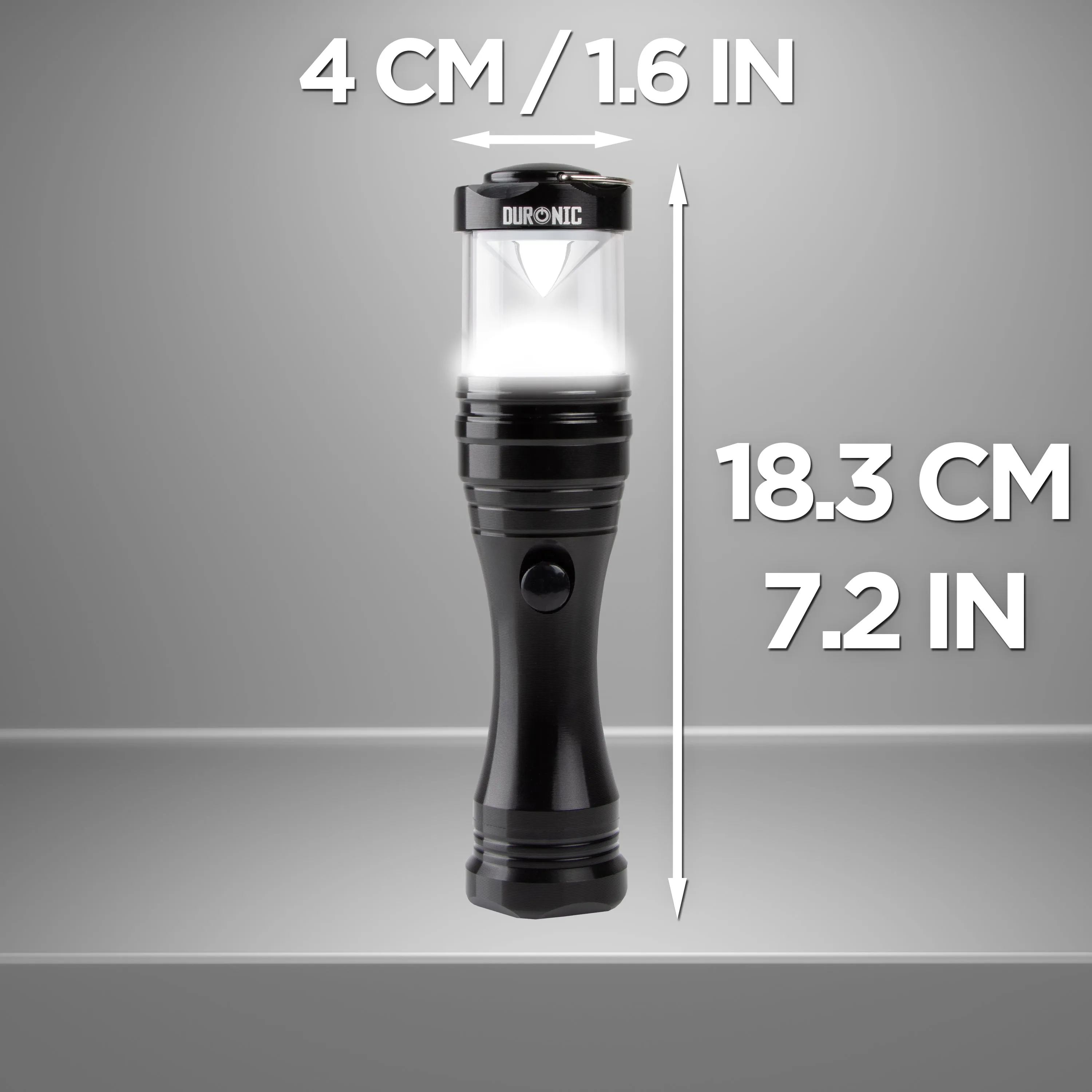 Duronic LED Torch RFL033AAA Portable Flashlight, Handheld Lantern, Lightweight Torch Light for Camping Hiking Night Emergencies & Blackouts