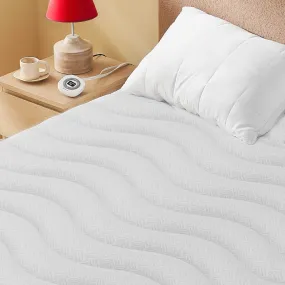 Embossed Polyester Microfiber Heated Mattress Pad