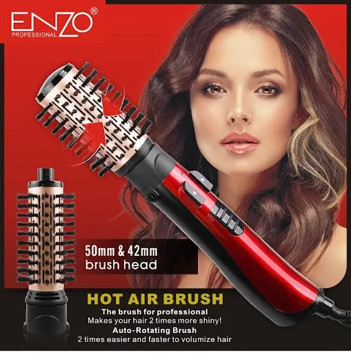 Enzo Hair Styler Hot Air Brush Red