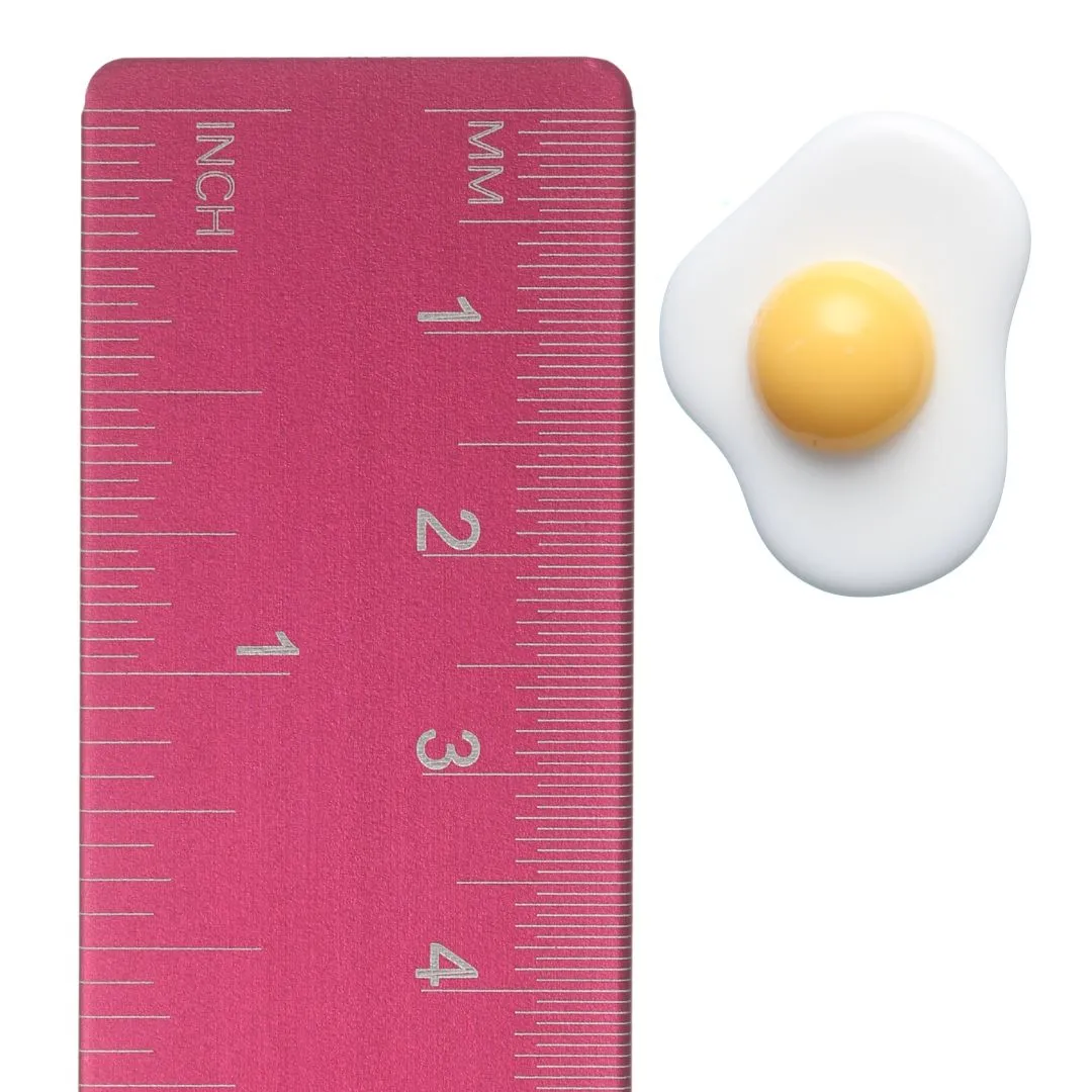 Exaggerated Sunny Side Up Fried Egg Studs Hypoallergenic Earrings for Sensitive Ears Made with Plastic Posts