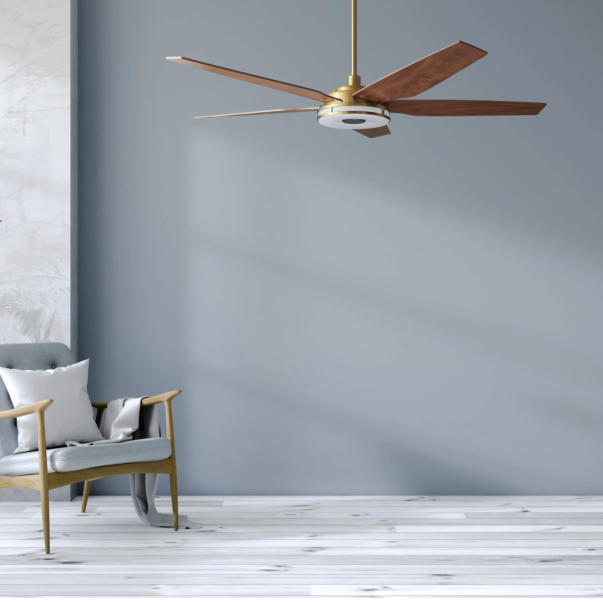 Explorer Smart Ceiling Fan with LED Light and Remote Outdoor/Indoor 56"