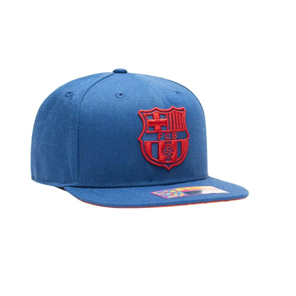 Fan Ink Collection Barcelona Crayon Snapback Hat - Blue