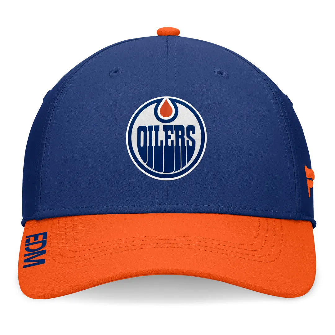 Fanatics Men's NHL Edmonton Oilers 2024 Rink Flex Logo Cap