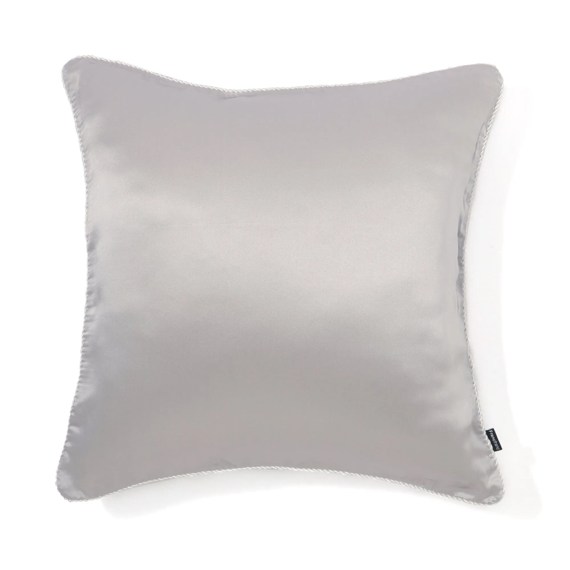 Front Silk Cushion Cover 450 x 450  Grey