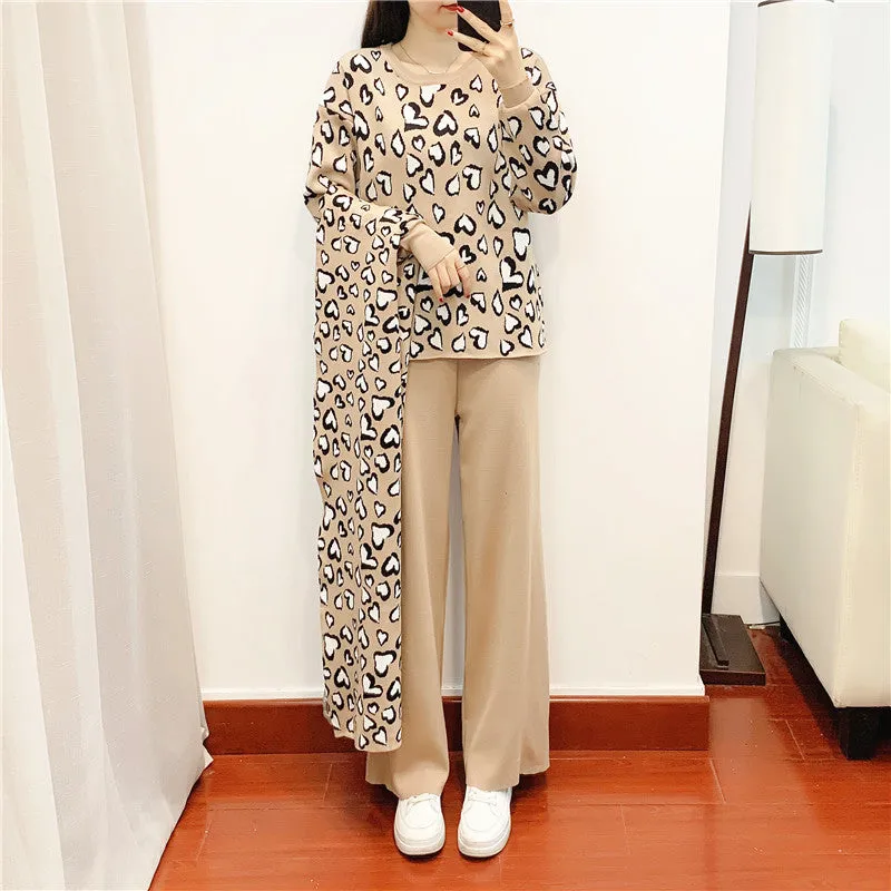 GBOLSOS Xiaoxiangfeng suit women's autumn 2025 new fashion temperament Muse fan wide-leg pants women's clothing 2025 style three-piece set