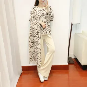 GBOLSOS Xiaoxiangfeng suit women's autumn 2025 new fashion temperament Muse fan wide-leg pants women's clothing 2025 style three-piece set