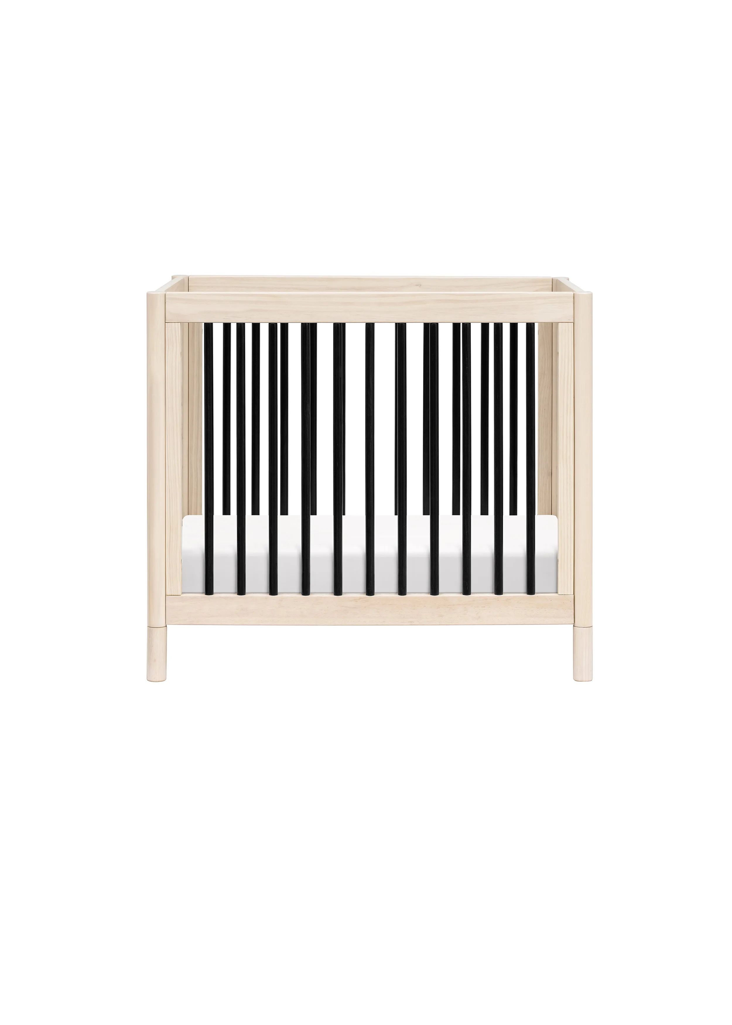 GELATO 4-IN-1 CONVERTIBLE MINI CRIB - WASHED NATURAL/BLACK