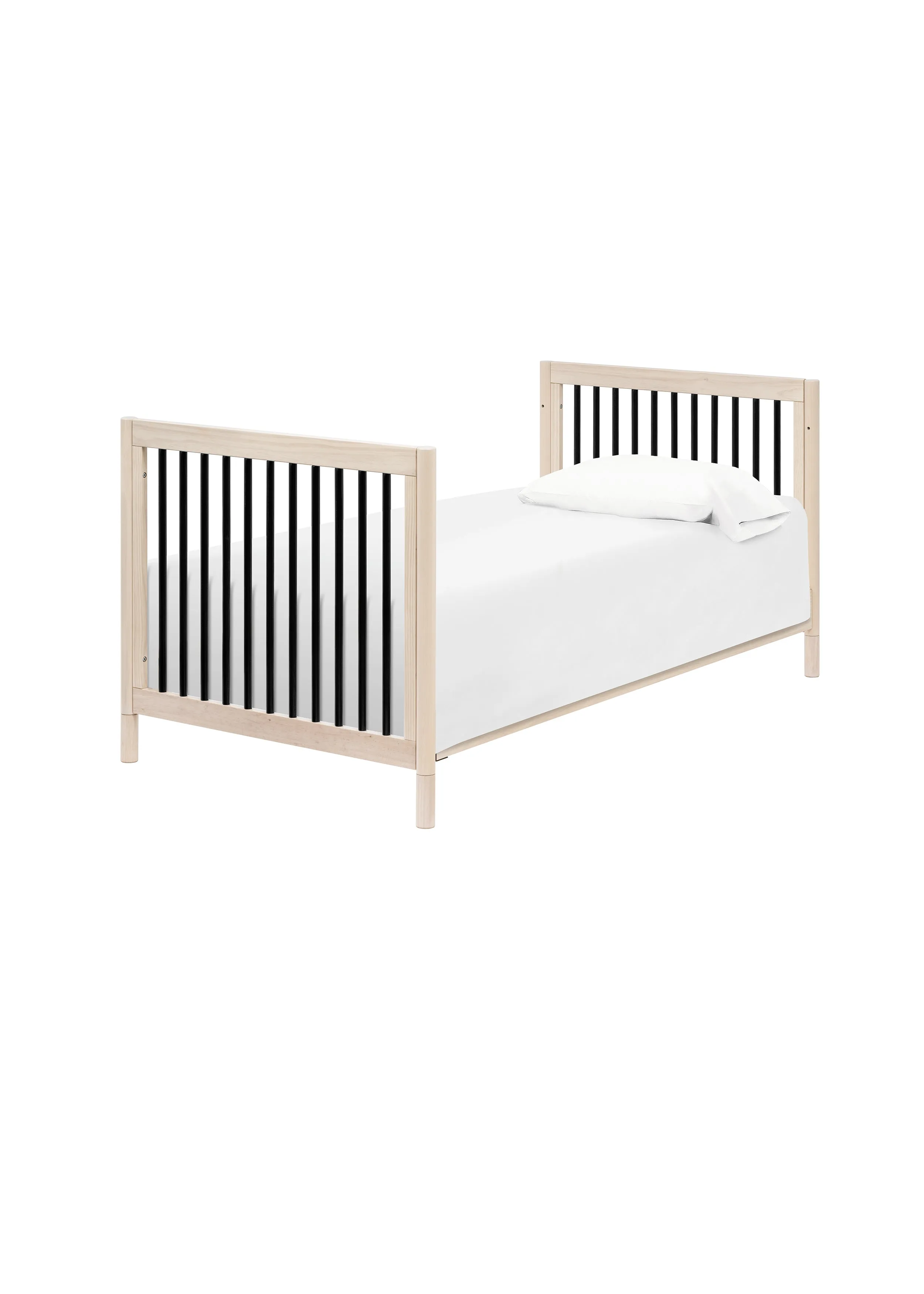 GELATO 4-IN-1 CONVERTIBLE MINI CRIB - WASHED NATURAL/BLACK