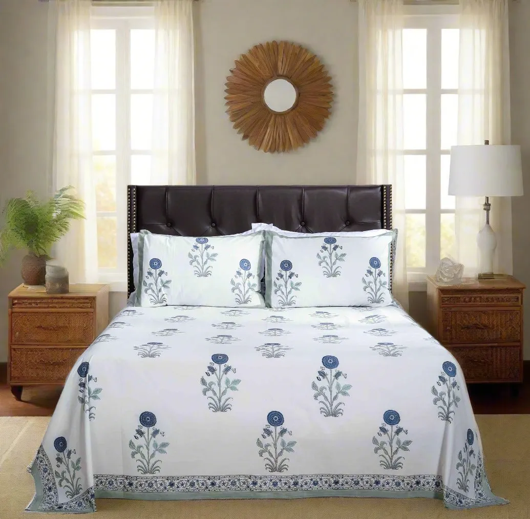 Genda Phool Cotton Percale Bedsheet