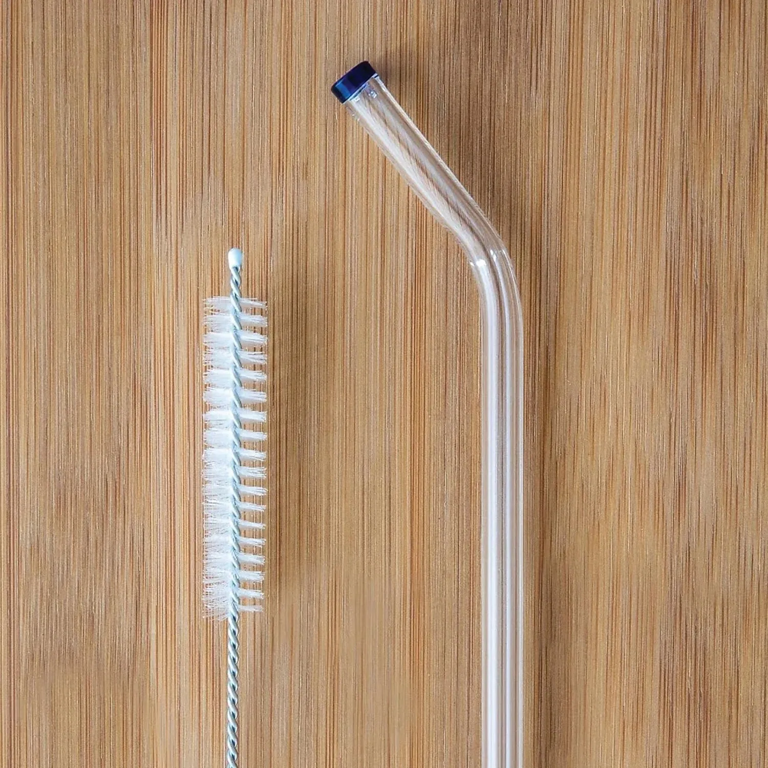 Glass Straws w/ Cleaning Brush, Set- 5