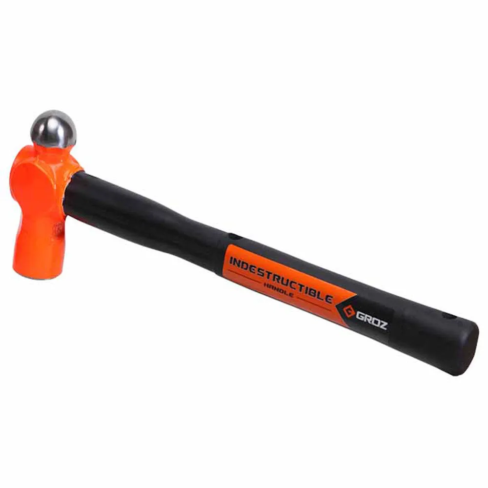 Groz 34541 Indestructible Handle Ball Pein Hammer, 32 Oz, 14"