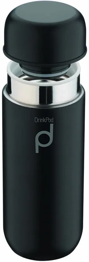 Grunwerg 200ml Drinkpod Stainless Steel Vacuum Flask Black