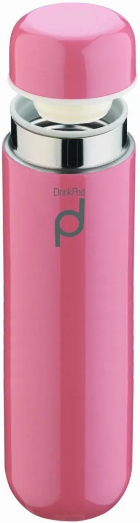 Grunwerg 300ml Drinkpod Stainless Steel Vacuum Flask Candy Pink