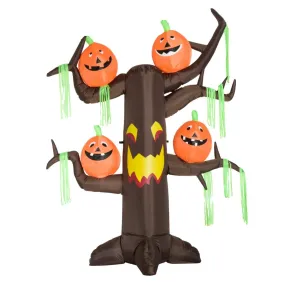 Halloween Inflatable Pumpkin Ghost Tree with Lights 2.4m