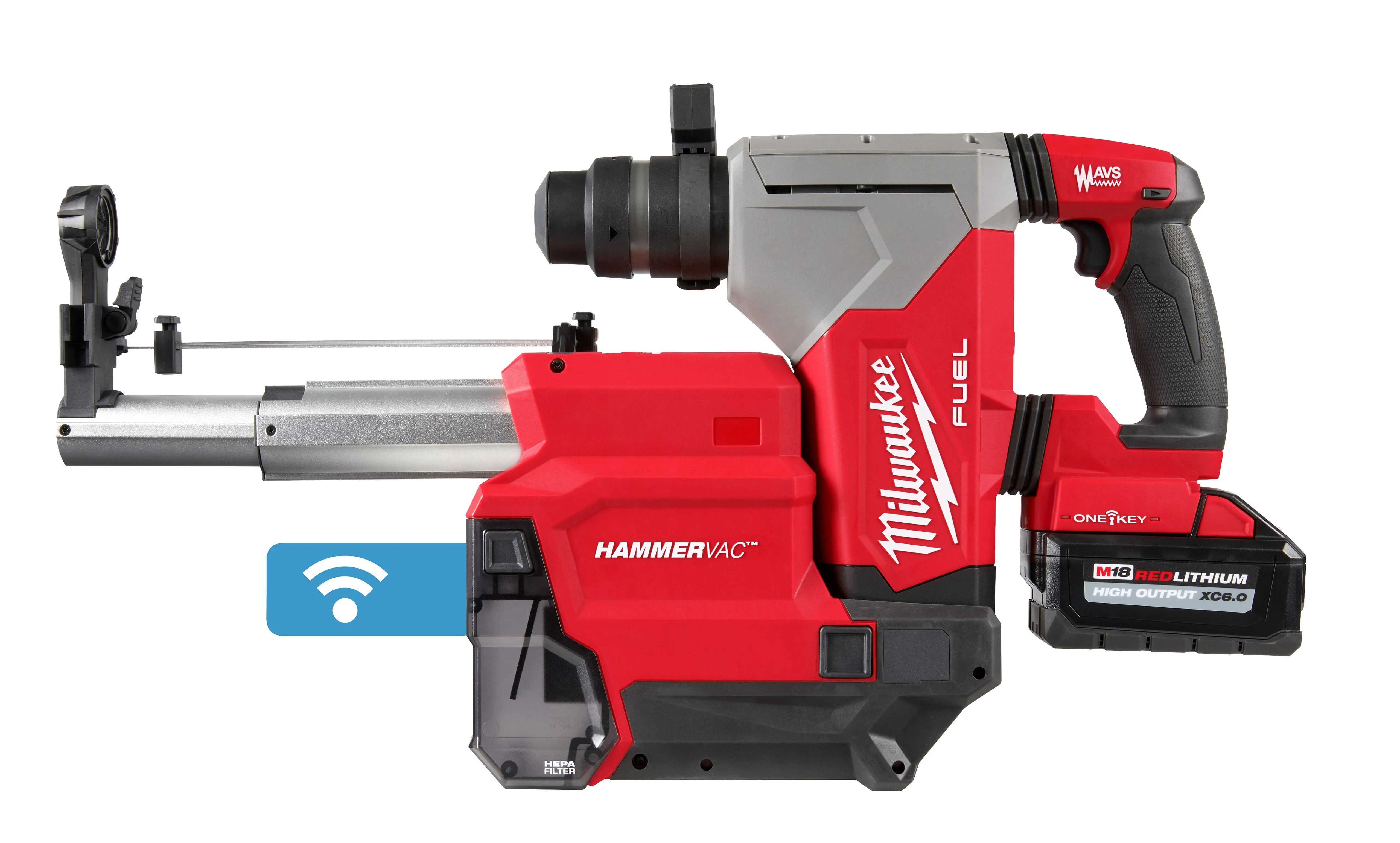 Hammer Drill Kit - Milwaukee M18 FUEL 1-1/8" SDS Plus Rotary Hammer w/ ONE-KEY™ & HAMMERVAC™ Kit, 2915-22DE