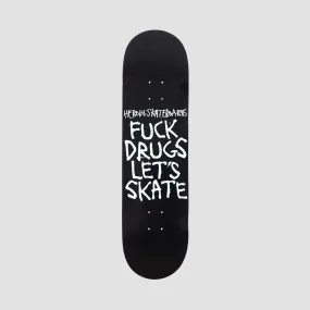 Heroin Fuck Drugs Razor Edge Skateboard Deck - 8.75"