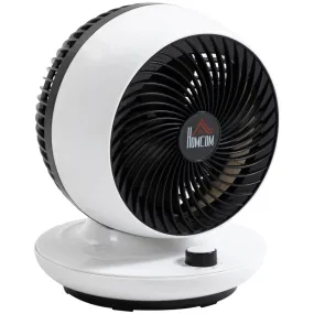 HOMCOM Electric Table Desk Fan 28cm - White