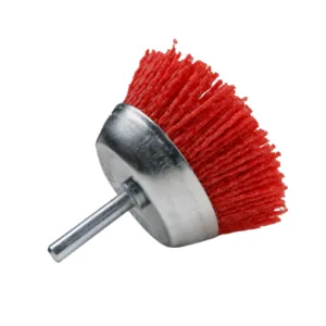 Homdum INGCO Red Nylon Fiber Brush Cup Brush 75 mm Diameter ¼” Shaft 4500rpm Drill bits Cleaning Brush Polishing Brush Derusting disc Brush