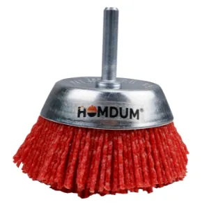 Homdum INGCO Red Nylon Fiber Brush Cup Brush 75 mm Diameter ¼” Shaft 4500rpm Drill bits Cleaning Brush Polishing Brush Derusting disc Brush