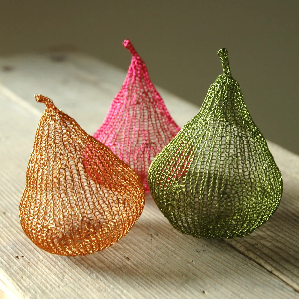 How to crochet decorative wire pears , PDF crochet patterns