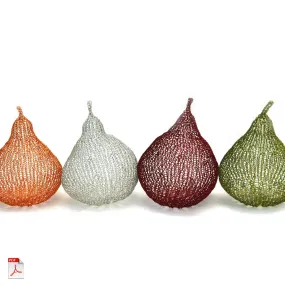 How to crochet decorative wire pears , PDF crochet patterns