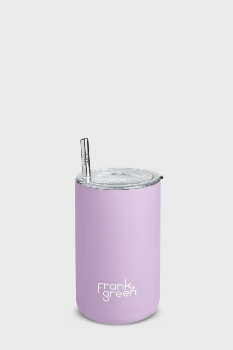 Iced Coffee Cup with Straw, Lilac Haze