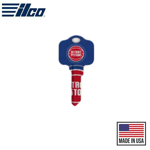 Ilco - NBA TeamKeys - Key Blank - Detroit Pistons - SC1 (5 Pack)