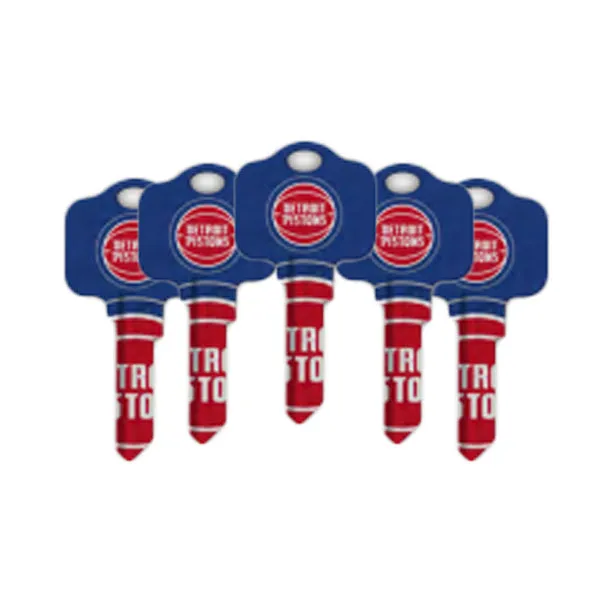 Ilco - NBA TeamKeys - Key Blank - Detroit Pistons - SC1 (5 Pack)