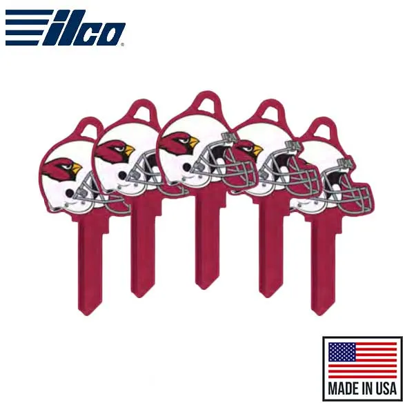 Ilco - NFL TeamKeys - Helmet Edition - Key Blank - Arizona Cardinals - SC1 (5 Pack)