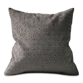 Iron Greek Key Velvet Throw Pillow Cover 20x20