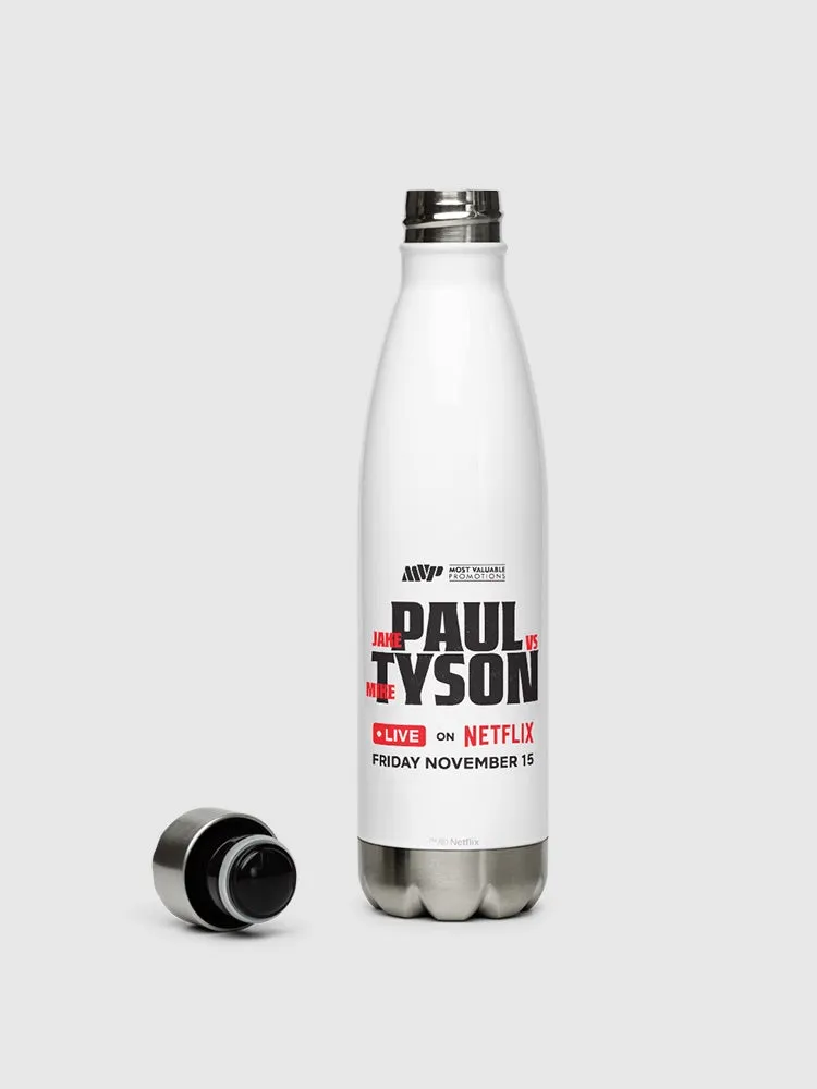 Jake Paul vs. Mike Tyson Team Tyson Stainless Steel Water Bottle