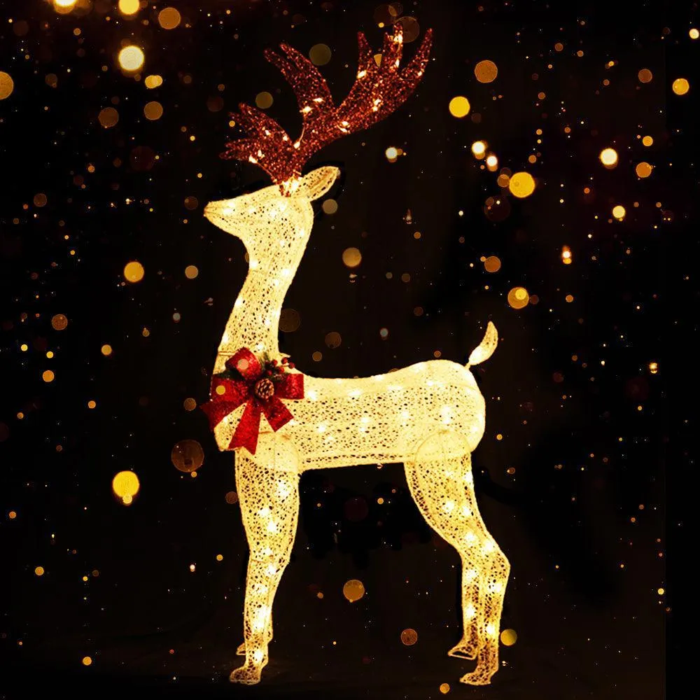 Jingle Jollys Christmas Lights Motif LED Rope Reindeer Waterproof Outdoor