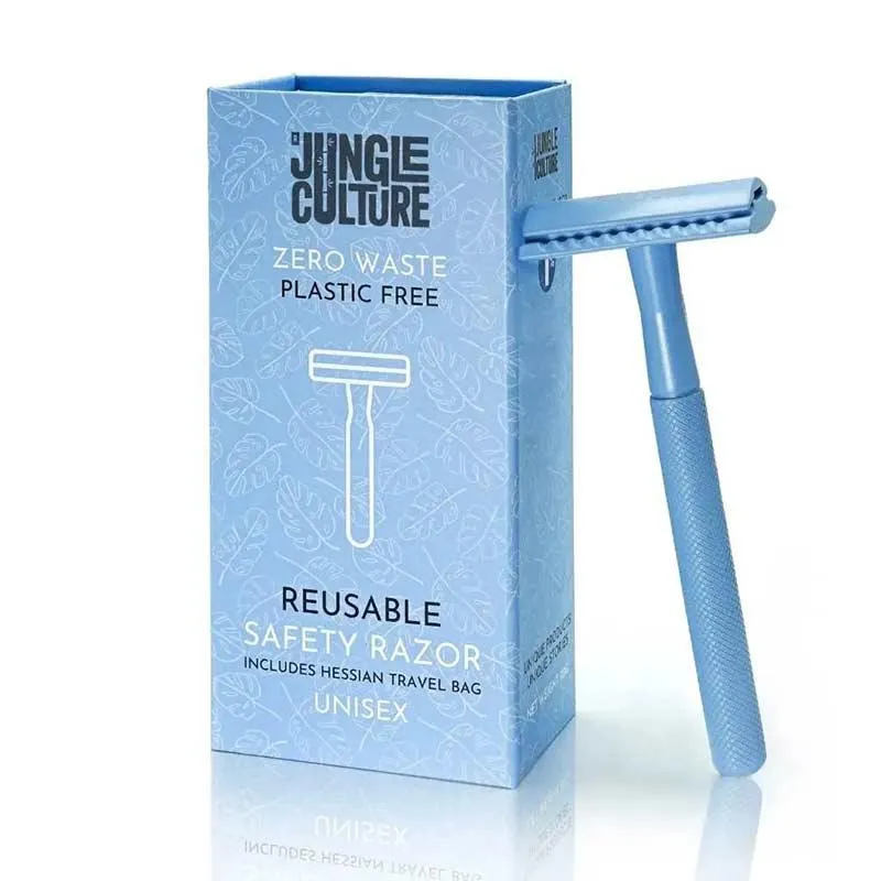 Jungle Culture Reusable Safety Razor - Azure Blue