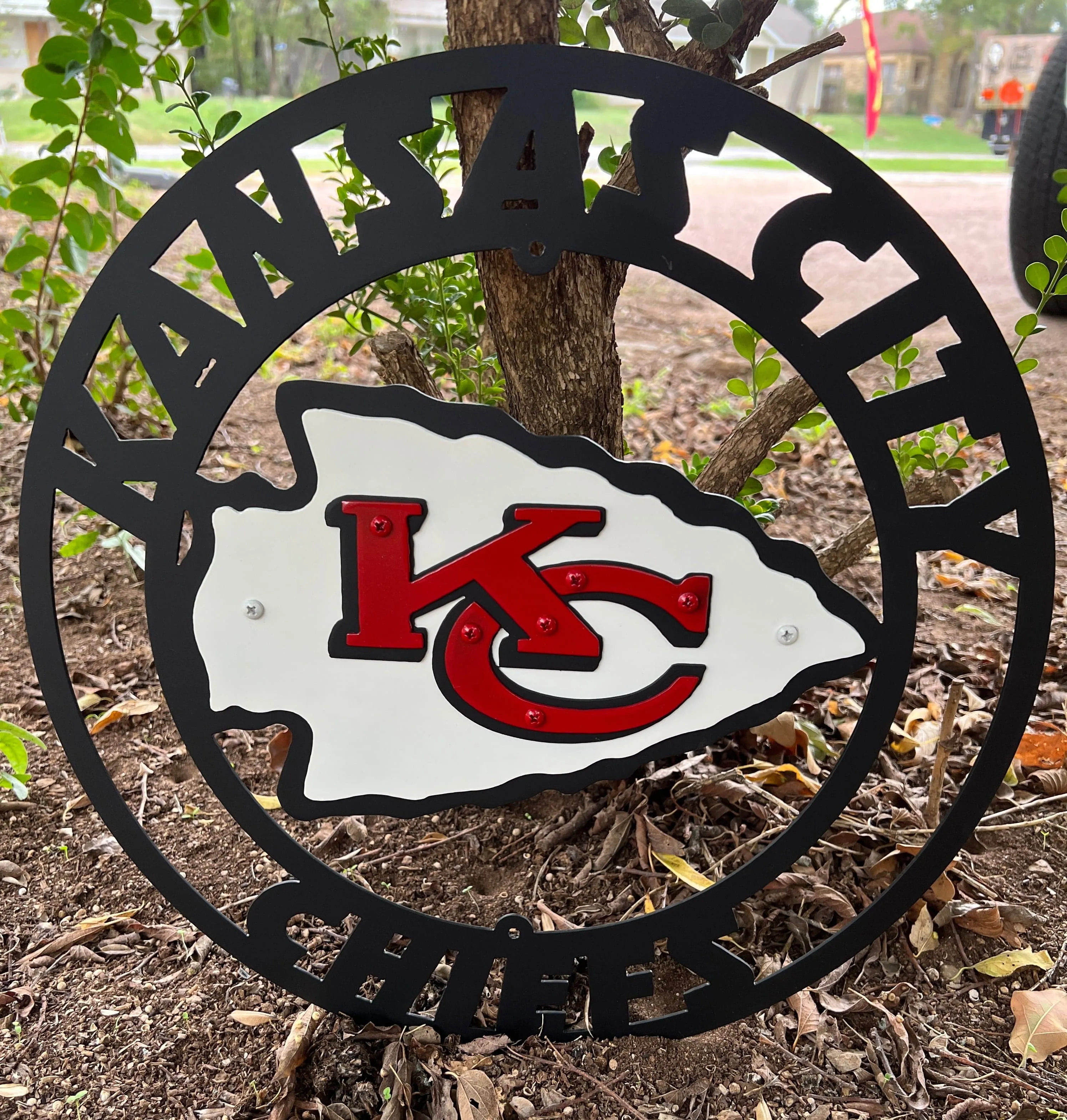 Kansas City Chiefs Metal Sign - Rusty Rooster Metal A57