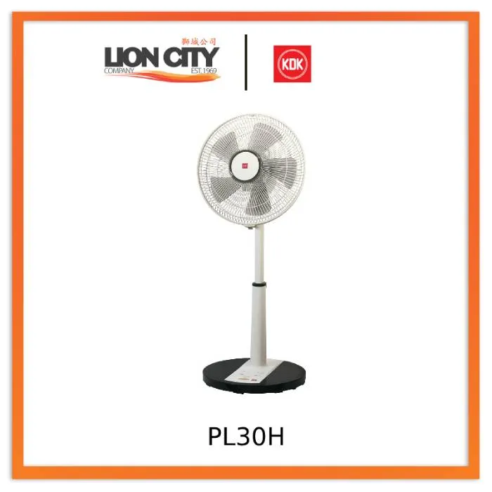 KDK PL30H White/Black/Blue Living Stand Fan 12" 30cm