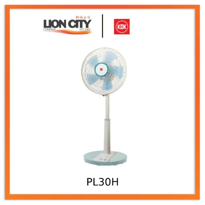 KDK PL30H White/Black/Blue Living Stand Fan 12" 30cm