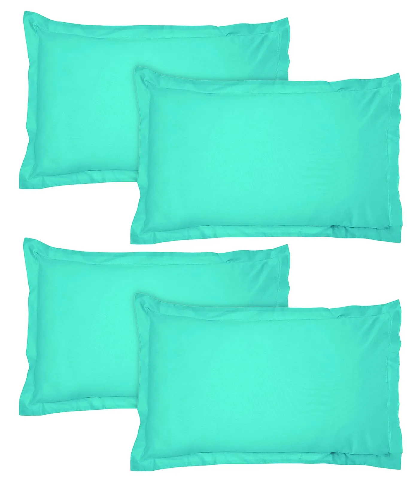 Kuber Industries Breathable & Soft Cotton Pillow Cover for Sofa, Couch, Bed - 29x20 Inch, Set of 4 (Green)