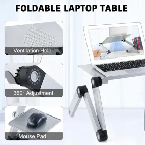 LappyLite Adjustable Ergonomic Portable Aluminum Laptop Desk (Mouse Pad Included)