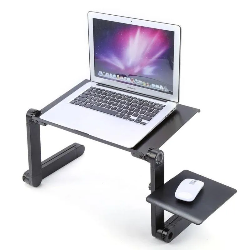 LappyLite Adjustable Ergonomic Portable Aluminum Laptop Desk (Mouse Pad Included)