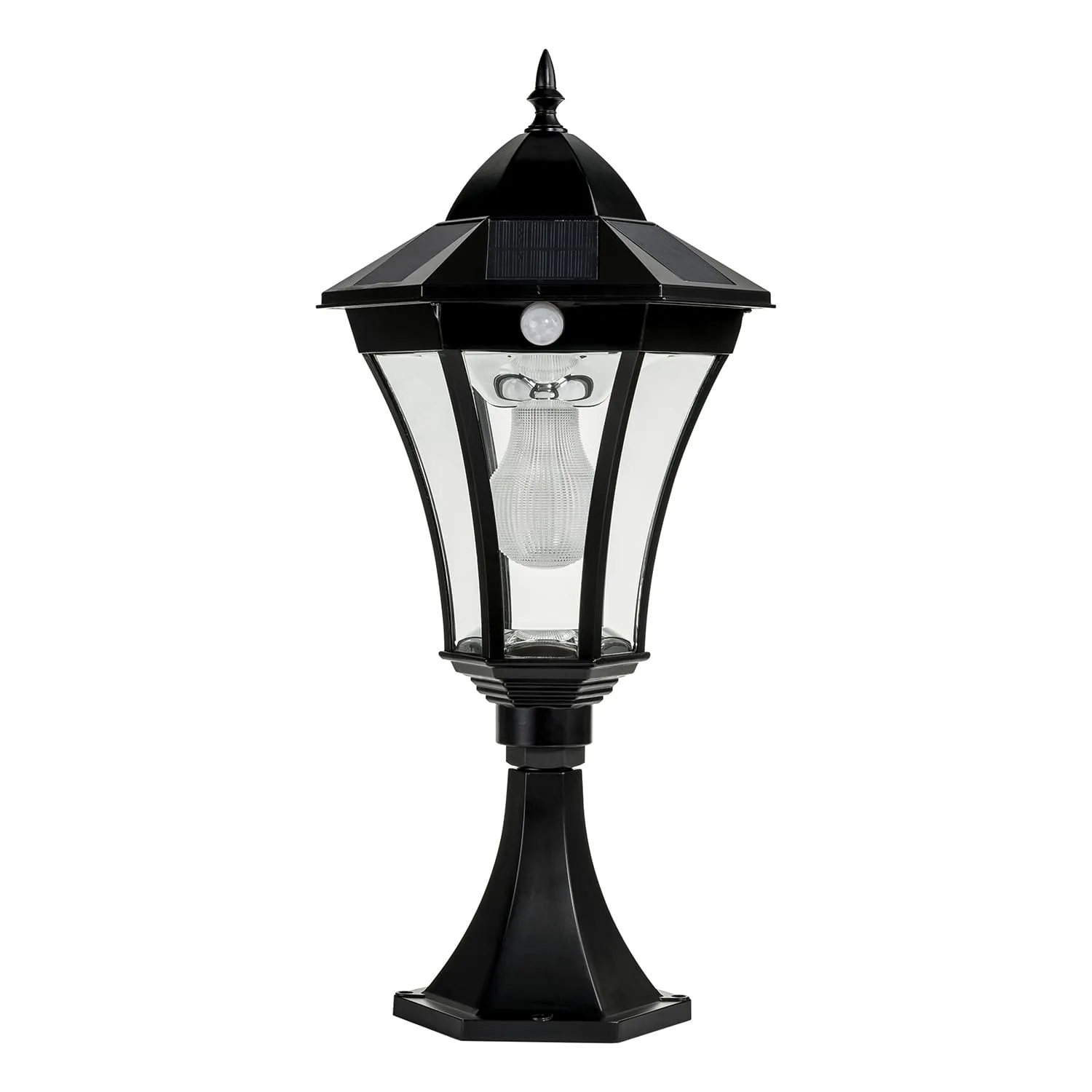 LED Pillar Light with Motion Sensor 4w in Black (Curved/Straight) Solar Lighting Direct