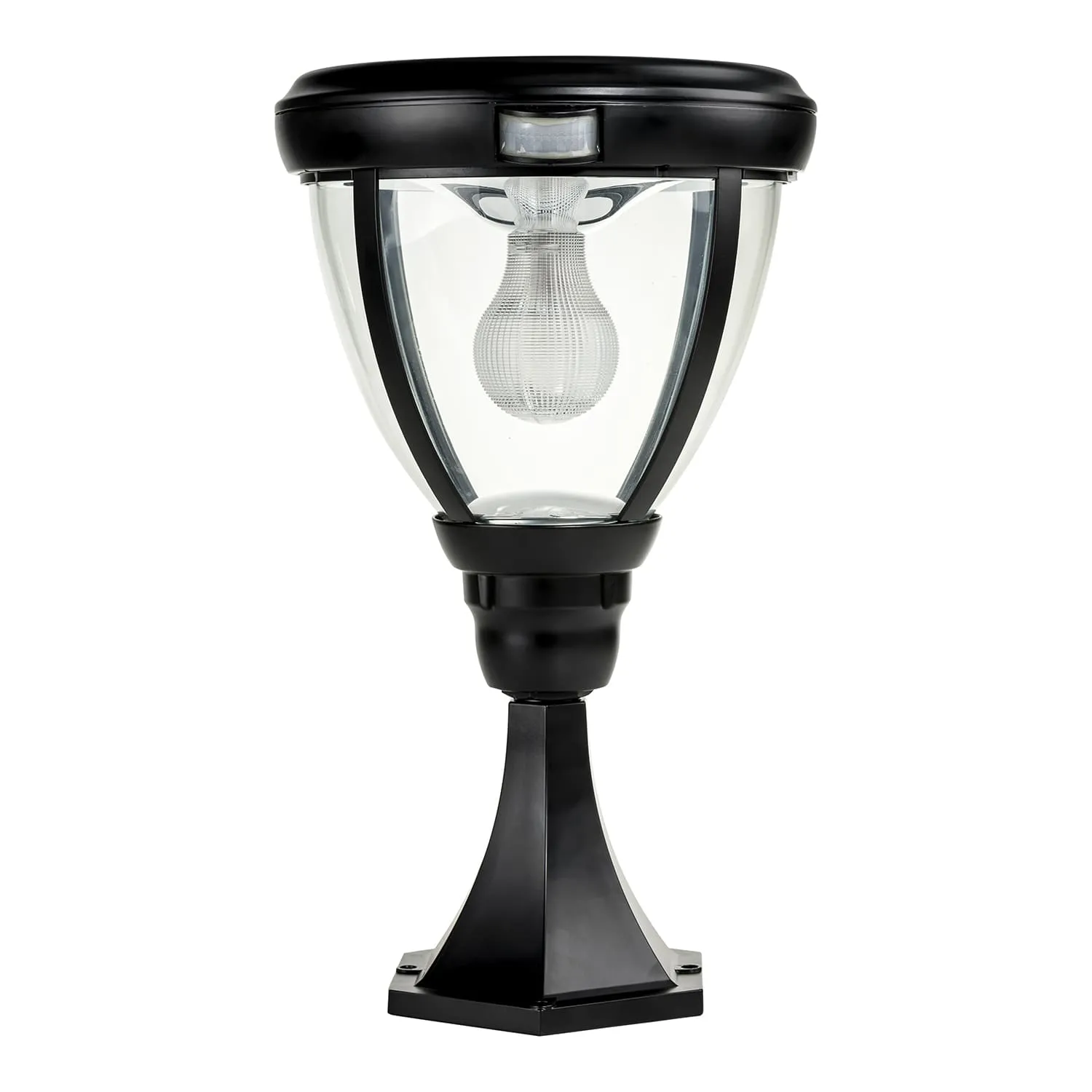 LED Pillar Light with Motion Sensor 6w IP44 350lm in Black Solar Lighting Direct