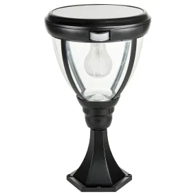 LED Pillar Light with Motion Sensor 6w IP44 350lm in Black Solar Lighting Direct