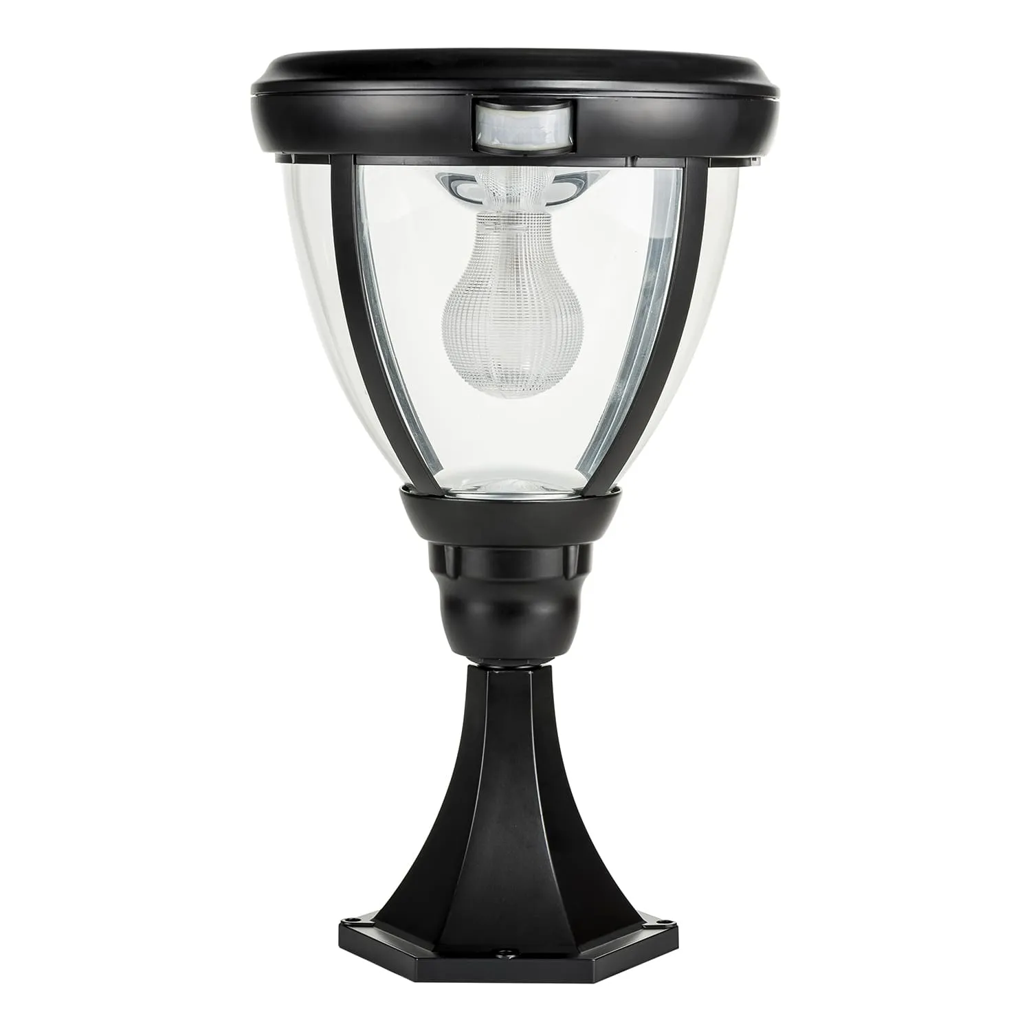 LED Pillar Light with Motion Sensor 6w IP44 350lm in Black Solar Lighting Direct