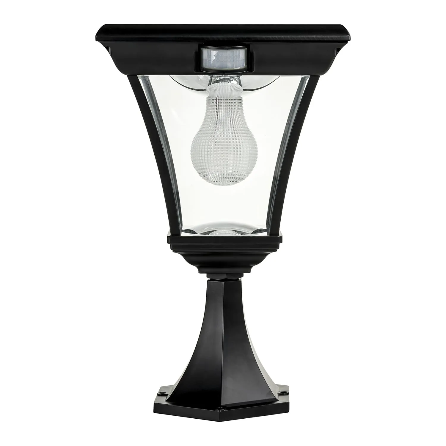 LED Pillar Light with Motion Sensor 6w IP44 in Black (Curved/Straight) Solar Lighting Direct