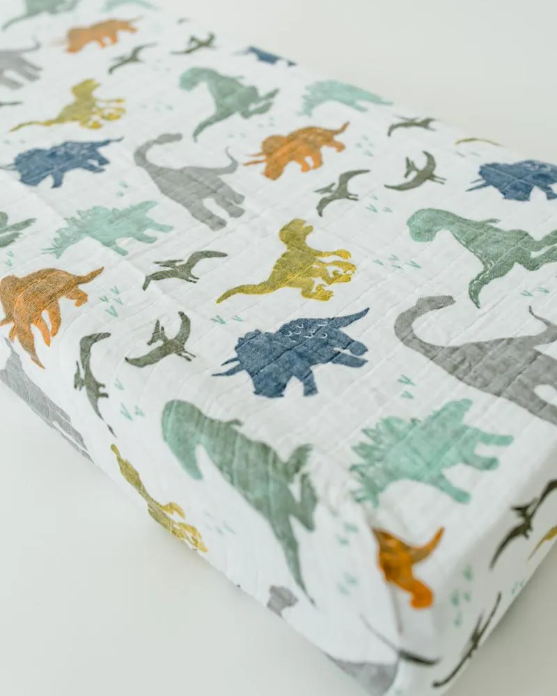 Little Unicorn - Changing Pad Cover - Dino Friends