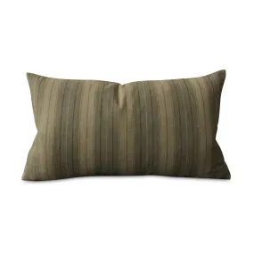 Lodge Earth Woven Striped Lumbar Pillow Cover 15x26