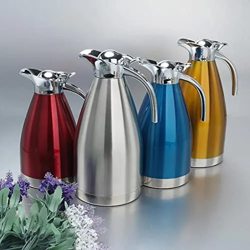 Losa Stainless Steel Insulated Dual layer Coffee Water Jug Thermal Flask Silver